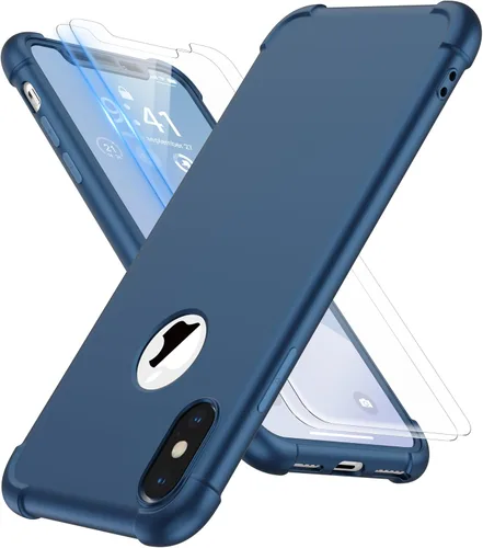 Miniatura 21 de ORETECH Funda para iPhone XR, con [2 x Protectores de Pantalla] [Prueba de Caídas de Grado Militar de 10 Pies] [Protección de Cámara] 360° A Prueba