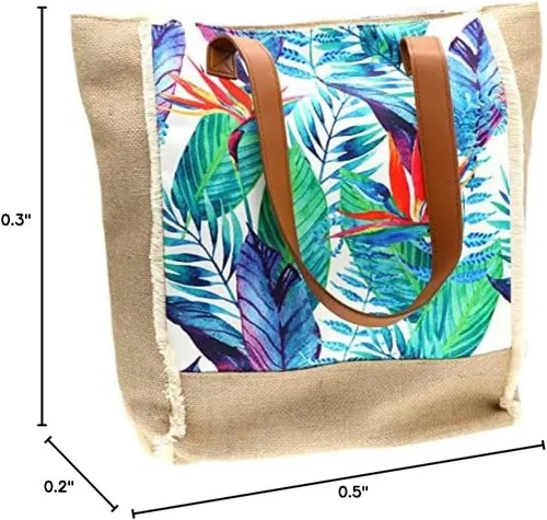 Miniatura 86 de Bolso grande de paja para mujer, tejido de ratán, bolso de playa de verano, a rayas