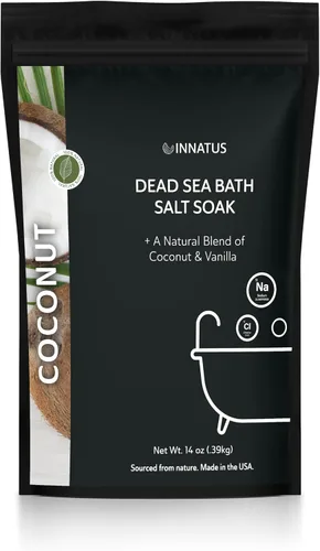 Miniatura 7 de Sal de baño calmante del Mar Muerto en remojo con 21 minerales, relajante, desintoxicante y nutritivo para la piel, 14 onzas, infundida con aceites