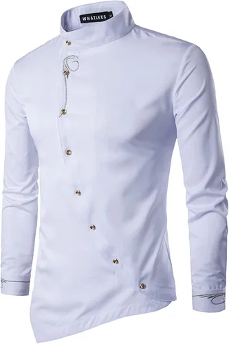 Camisas de vestir para hombre, estilo casual, con botones, de manga larga, para playa, ajustadas, para fiestas, formales, camisas de vestir y trabajo