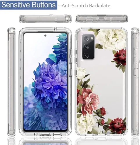 Miniatura 5 de Funda para Samsung Galaxy S20 FE 5G, Samsung S20 FE SM-G781U con protector de pantalla de vidrio templado, funda protectora de cuerpo completo