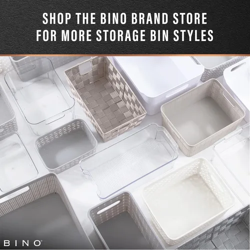 Miniatura 8 de BINO l Cestas de almacenamiento de plástico, XGrande - Negro LA COLECCIÓN DE FLORES l Contenedor multiusos organizador l Asas incorporadas l Cesta