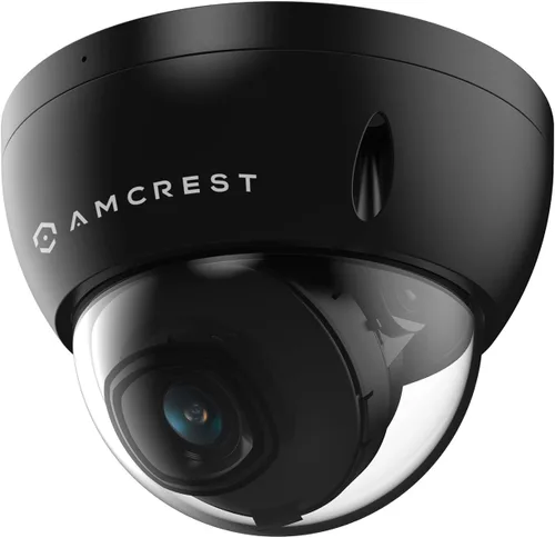 Amcrest Cámara POE de 5 MP, Cámara de seguridad IP POE para exteriores, domo antivandálico, 5 megapíxeles, visión nocturna de 98 pies, lente de