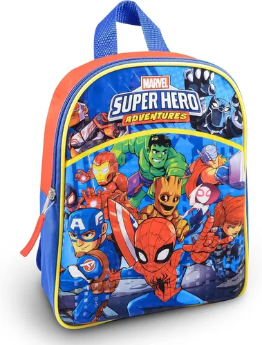 Miniatura 2 de Marvel Super Hero Adventures Mini mochila Paquete de 3 piezas con bolsa escolar de superhéroes de los Vengadores de 11 pulgadas para niños, paquete