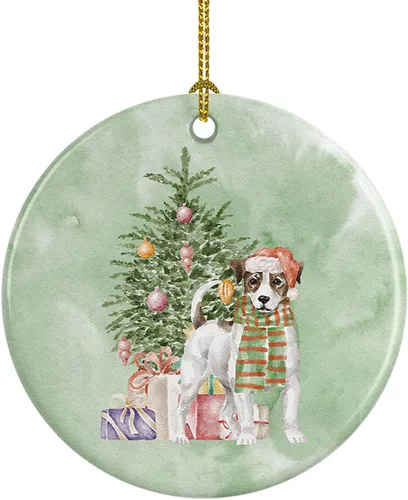 Miniatura 63 de Caroline's Treasures Bulldog, Bulldog inglés #2 y árbol de cerámica adorno colgante para árbol de Navidad, decoración colgante para el hogar