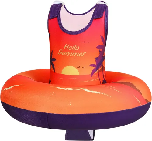 Miniatura 8 de HeySplash Chaleco de natación para niños de 3 a 6 años, chalecos de entrenamiento de natación con correa ajustable para niños y niñas de 29 a 55