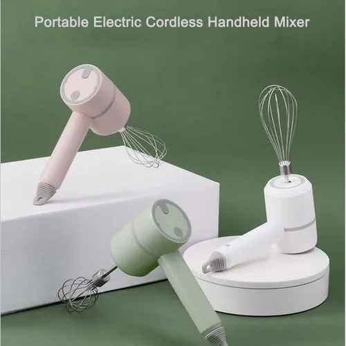 Miniatura 4 de Batidora de Mano, Mezclador de Mano Eléctrico Portátil Inalámbrico, 3 velocidades Recargable por USB con Batidoras Gemelas y Separador de Huevos