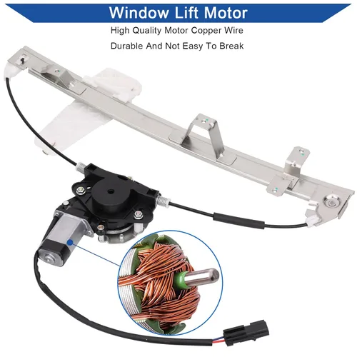 Miniatura 4 de Obaee 741-556 Conjunto de motor y regulador de elevalunas eléctrico delantero izquierdo del lado del conductor compatible con Jeep Grand Cherokee WJ