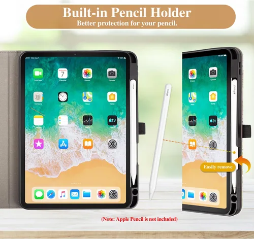 Miniatura 3 de Vimorco Estuche de Cuero para iPad Air 4ª/5ª 10.9, para iPad Air 11 6ª M2, para iPad Pro 11 pulgadas 4ª/3ª/2ª/1ª Generación, Soporte para Lápiz, Asa