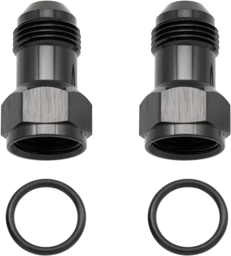 Miniatura 19 de Aluminio 3AN hembra a 3AN macho extensor de montaje, conector adaptador de extensiones AN3 con anillo tórico, negro