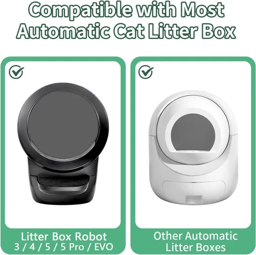 Miniatura 3 de ANWA 40 forros para caja de arena para gatos automáticos para caja de arena y caja de arena robot 4/5, resistente, extra grueso Blanco