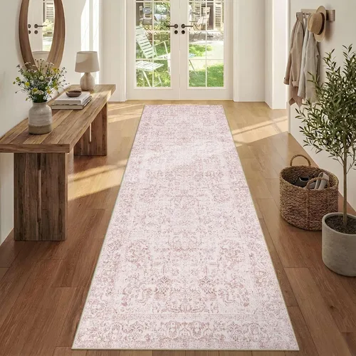 Miniatura 52 de Rugxara Alfombra de entrada lavable de 3 x 5, alfombras de pasillo bohemias antideslizantes para pasillo, entrada, cocina, baño, cuarto