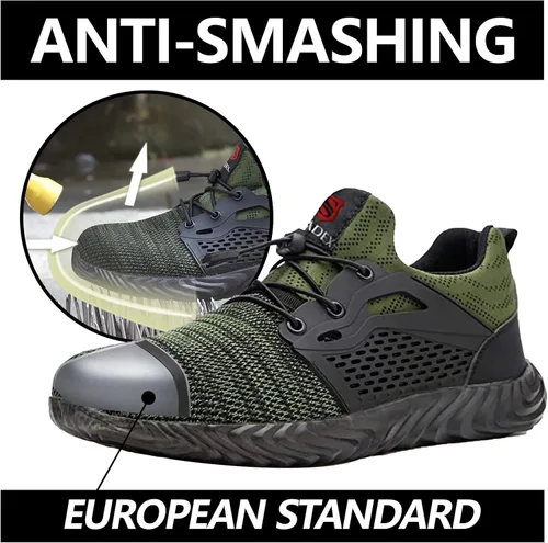 Miniatura 42 de SUADEX Zapatos deportivos con punta de acero para hombres y mujeres, indestructibles, ligeros, cómodos, antideslizantes, puntera compuesta
