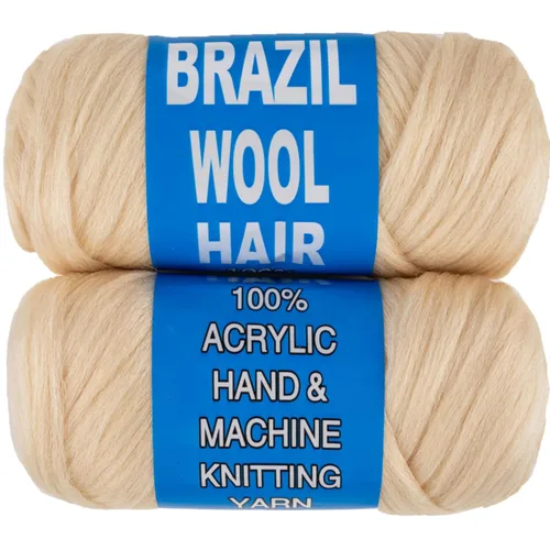 Miniatura 19 de 8 piezas de lana brasileña para trenzas, negro natural, cabello de lana brasileña para trenzar para mujeres, hilo para cabello para locs falsos