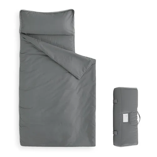 Wake In Cloud - Tapete para siesta para niños pequeños con almohada y manta, para niños y niñas de 3 años más en jardín de infantes, preescolar, Gris