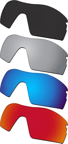 BroLizard Reemplazo de lente polarizada para lentes de sol Oakley Radar XL - Lentes polarizados negro+titanio+rojo + azul, Negro + titanio + rojo +