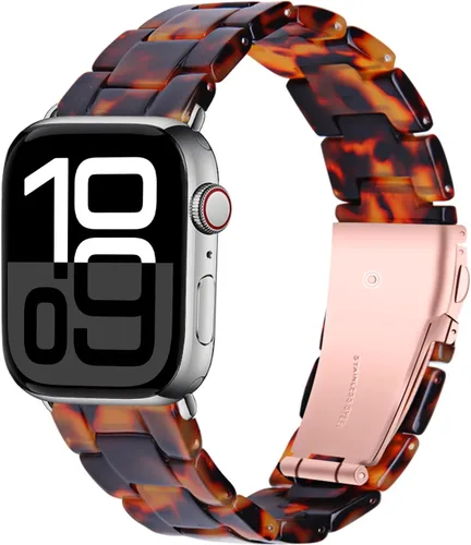 Miniatura 18 de Miimall Women Resin Bands for Apple Watch Series 10 9 8 7 6 5 4 3 2 1 Ultra SE Colorful Dressy Cute Classy Lightweight Comfort 38mm 40mm 41mm 42mm