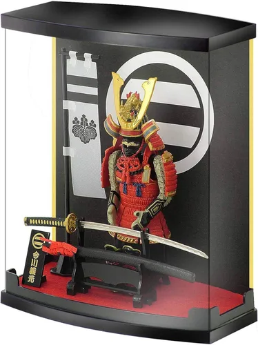 Miniatura 14 de MEISTER JAPAN Samurai Figura Naoe Kanetsugu Estatua de 8.3 pulgadas con vitrina 1:10 scale armor with iconic "Ai" love-crest helmet, miniature