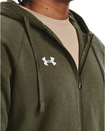 Miniatura 4 de Under Armour Rival - Sudadera de vellón para hombre, con capucha y cierre con cremallera completa