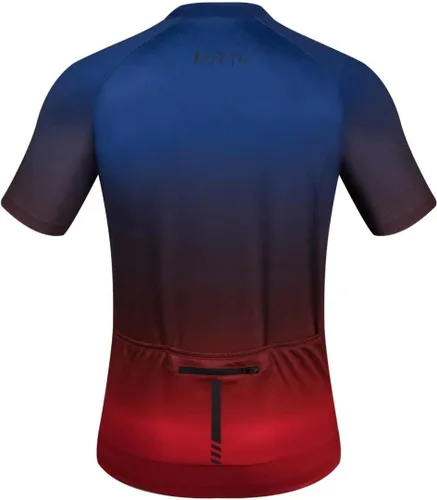 Miniatura 3 de ROTTO Camiseta de ciclismo de manga corta para hombre, color degradado, serie Pro con bolsillo trasero con cremallera, L