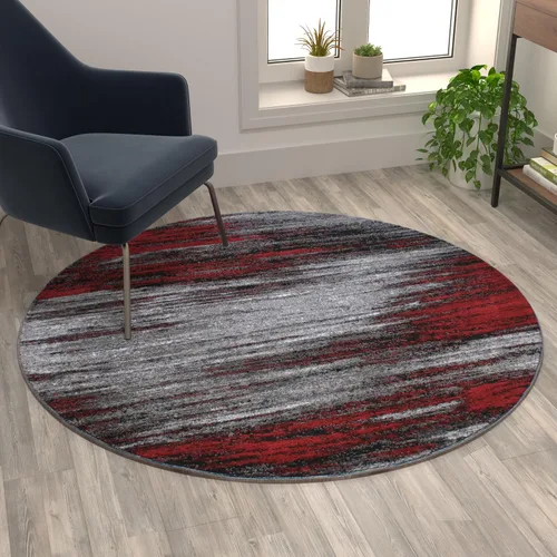 Miniatura 38 de Flash Furniture Rylan Collection - Alfombra contemporánea de olefinas azules, de pelo alto, 2 x 10 pies, respaldo de yute, pasillo, entrada