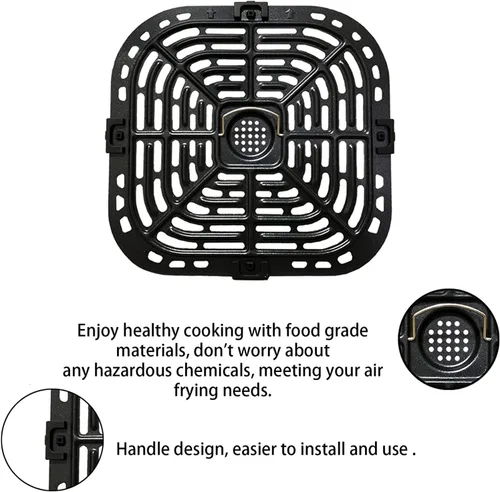 Miniatura 5 de Sartén para freidora de aire para instantáneos Vortex Mini horno freidora de aire de 2 cuartos de galón, placa de parrilla de freidora de aire