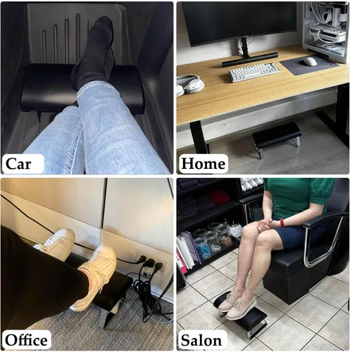 Miniatura 5 de Reposapiés impermeable, reposapiés mejorado de alta elasticidad debajo del escritorio, reposapiés ergonómico para debajo del escritorio
