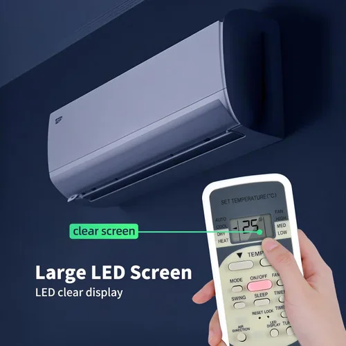 Miniatura 2 de PZL Nuevo control remoto de repuesto de CA R51M/E, control remoto universal de CA para modelos de aire acondicionado Midea