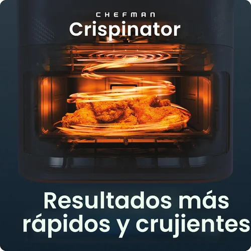 Miniatura 3 de Chefman Crispinator - Freidora de aire 6 en 1 con capacidad de 8 cuartos de galón, temperatura máxima de 450 °F con tecnología TurboFry Pro