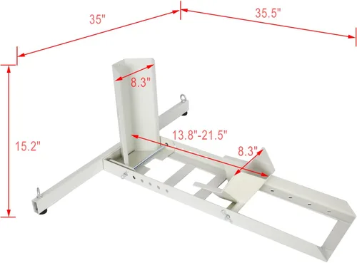 Miniatura 4 de Soporte ajustable para rueda de motocicleta, capacidad de 1800 libras, soporte de motocicleta resistente con 4 juegos de amarre, remolque de Blanco