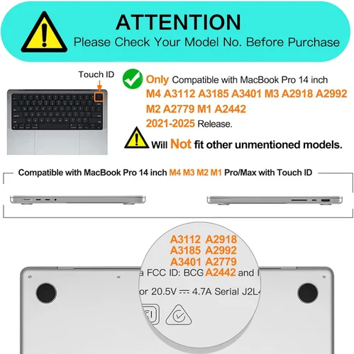 Miniatura 2 de MOSISO Compatible con funda para MacBook Pro de 14 pulgadas 2025 2024 2023 2022 2021 M5 M4 M3 M2 M1 A3434 A3112 A3185 A3401 A2918 A2992 A2779 A2442