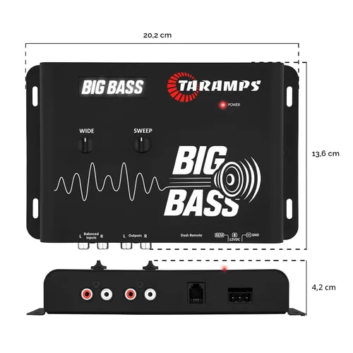 Miniatura 7 de Taramps Big Bass DSP - Procesador de audio para automóvil, potenciador de graves profundos con controles de frecuencia ajustable y barrido