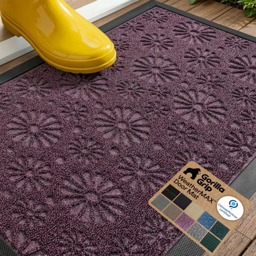 Miniatura 28 de Gorilla Grip WeatherMax - Tapete de pasillo para todas las estaciones, impermeable, 72x24 pulgadas, de goma natural, resistente a manchas, perfil