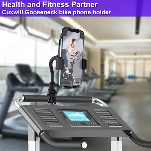 Miniatura 5 de Soporte de teléfono para bicicleta Peloton - Soporte universal Goosencek para bicicleta giratoria, bicicleta de ejercicio interior, soporte