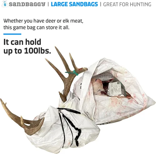 Miniatura 7 de Sandbaggy Sacos de arena grandes - Tamaño: 25 "x 40" - Bolsas gruesas para contratistas resistentes, bolsas de basura resistentes, bolsa de basura