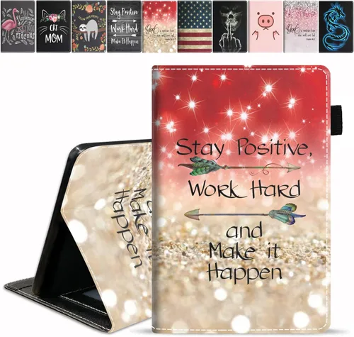 Miniatura 9 de Funda para tableta Amazon Fire HD 10/Fire HD 10 Plus (11ª generación, versión 2021), con cita inspiradora de «Be a Flamingo in a Flock», funda
