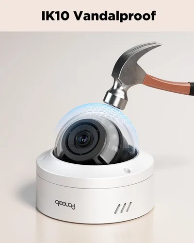 Miniatura 6 de Sistema de cámara de seguridad de 32 canales, 20 cámaras domo IP PoE con cable de 5 MP con cable IK10 a prueba de vandalismo para exteriores