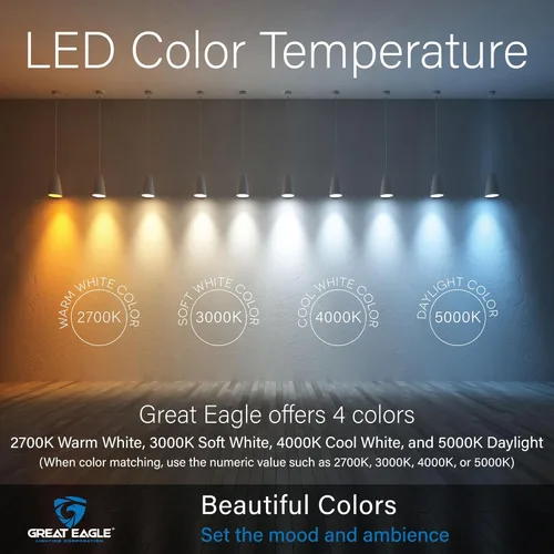 Miniatura 6 de Great Eagle - Bombillas LED regulables, GU24 equivalente a 40 W, luz diurna de 5000 K A19, bombilla de 2 clavijas, 6 W, 450 lúmenes, 120 V, 60 Hz