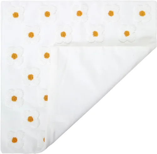 Miniatura 5 de DECOBIRD Funda de almohada bordada de 18 x 18 pulgadas, diseño floral beige, decoración del hogar, funda de almohada bordada de lona de algodón