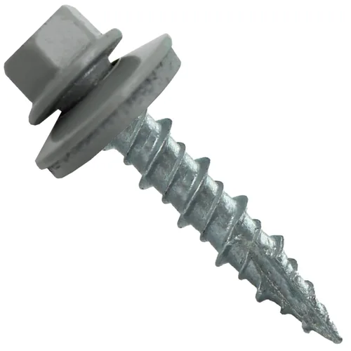Miniatura 30 de Tornillos para techo de metal: (250) 10 x 1 sin pintura galvanizados con cabeza hexagonal para techo de chapa. Tornillos autoiniciados de metal