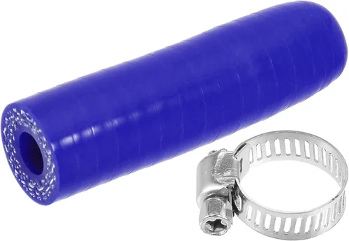 Miniatura 10 de uxcell 1 Unidades 0.236 in ID Silicona Tapa de Refrigerante con Abrazadera para Calentador de Refrigerante Bypass Vacío Agua Puerto Azul