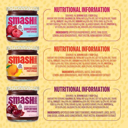 Miniatura 6 de Smash Foods Jam, Variety Adventure paquete de 3 Sin azúcar añadido, gelatina naturalmente dulce Apto para dieta cetogénica, baja en calorías