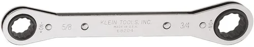 Miniatura 7 de KLEIN TOOLS 68202 Llave de caja de trinquete, fabricada en EE. UU., 1/2 pulgadas x 9/16 pulgadas con trinquete inverso y acabado cromado