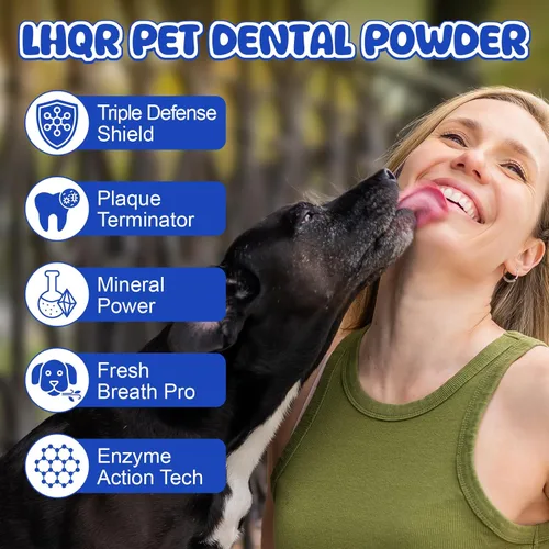 Miniatura 2 de Polvo dental para perros para aliento más fresco, polvo de limpieza de dientes de perro, placa natural y soporte de sarro con probióticos y enzimas