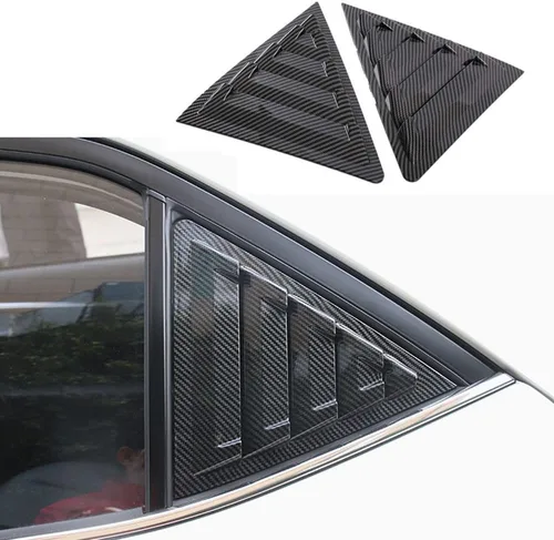 Miniatura 8 de 2 rejillas de ventana laterales traseras de acrilonitrilo butadieno estireno (ABS) para ventilación de aire, persianas para decoración exterior