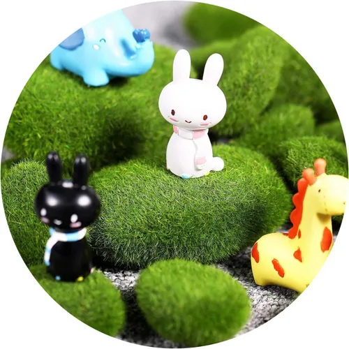 Miniatura 2 de Woohome 30 piezas de 3 tamaños de rocas artificiales de musgo decorativo, bolas de musgo verde, decoración de musgo falso para arreglos florales, 30