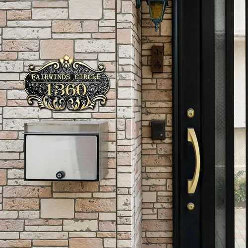 Miniatura 5 de Placa personalizada de dirección de casa, letrero de dirección de nombre de calle personalizado para números de casa, placa para buzón de garaje