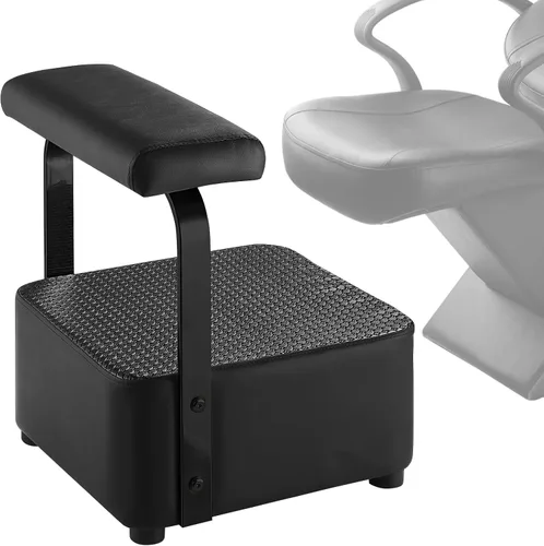 Reposapiés independiente para lavado de espalda, juego de tazón y silla de champú de spa, reposapiés para spa belleza, otomana para estación de Negro