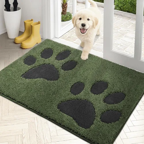 Miniatura 8 de PURRUGS Tapete para puerta que atrapa la suciedad, 32 x 70 pulgadas, antideslizante, lavable a máquina, tapete de microfibra para entrada, tapete
