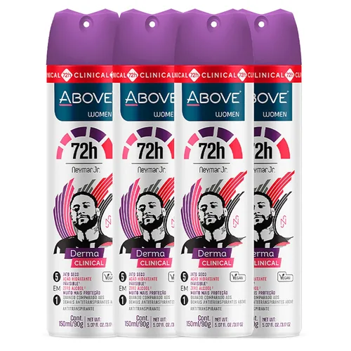 Miniatura 23 de ABOVE 72 Hours Derma Clinical Desodorante antitranspirante, Neymar Jr Mujeres, 3.17 oz – Desodorante para hombres – Notas de mandarina, cacao
